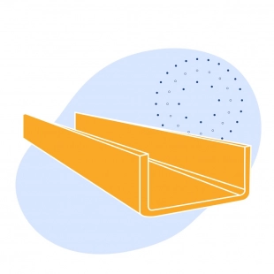 Швеллер стальной гнутый равнополочный 50х40х2.5 мм 09Г2С ГОСТ 8278-83