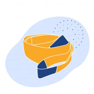 Строп двухпетлевой текстильный оранжевый 10 т 10 м