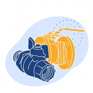 Титановый кран шаровой проходной фланцевый ДУ 80 мм РУ 25 кгс/см2 ГОСТ 9702-87