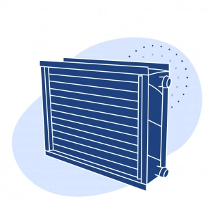 Калорифер паровой 83.2 кВт±8% 4000 м3/ч 16.71 м2±1.5%