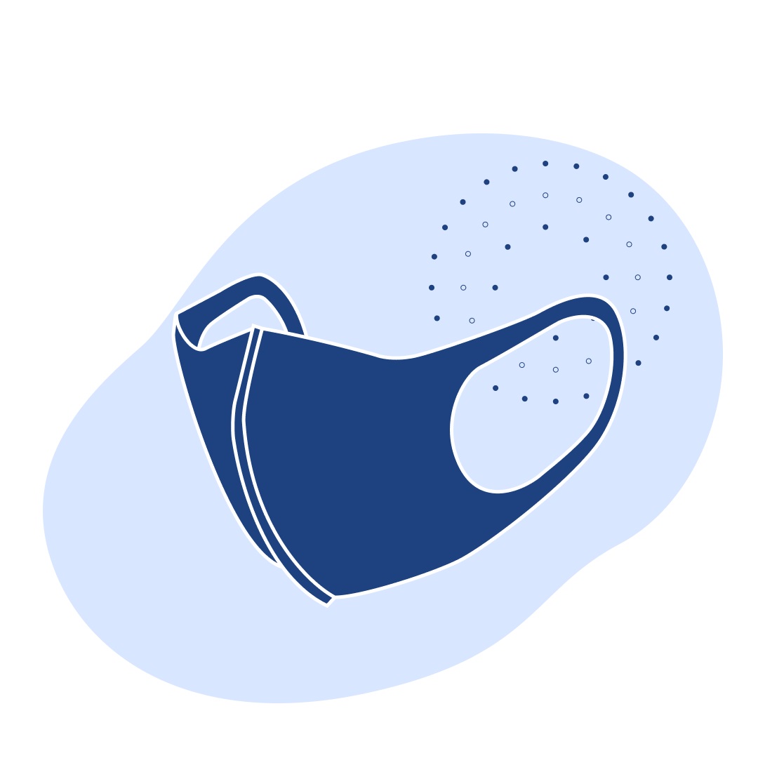 Маска защитная неопреновая розовая