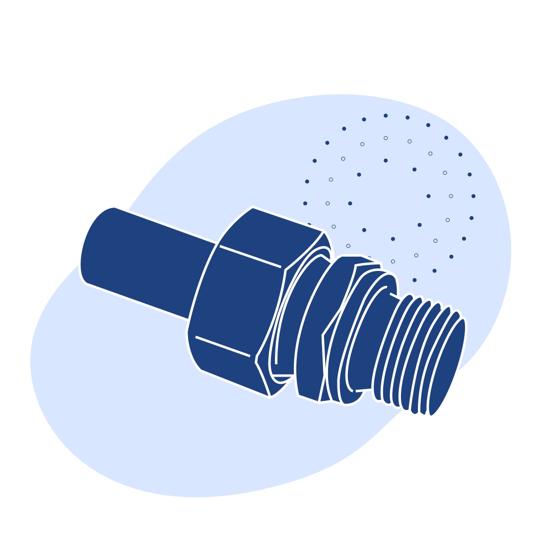 Штуцер ДУ 25 мм под сварку с гайкой 1Д