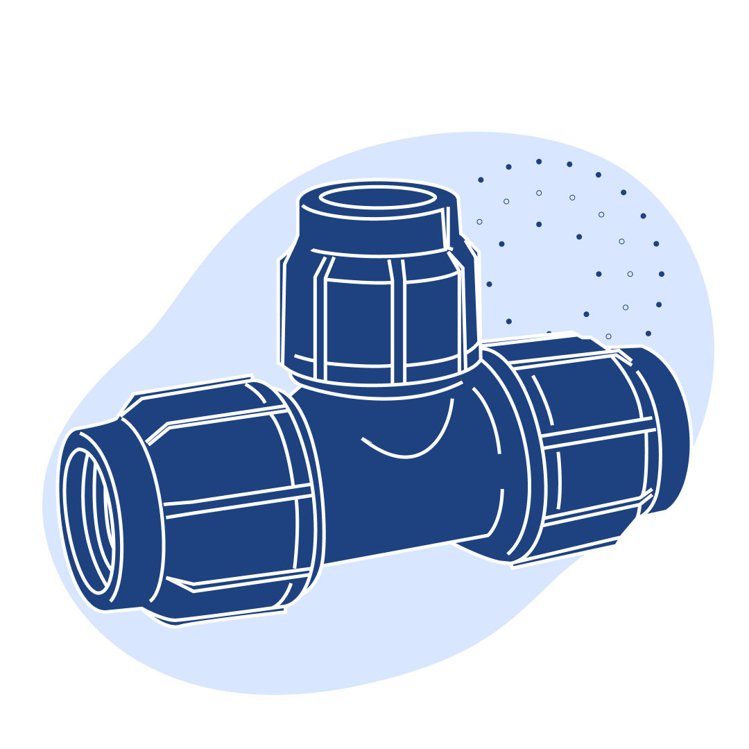 Тройник ПНД переходной 160x90 мм